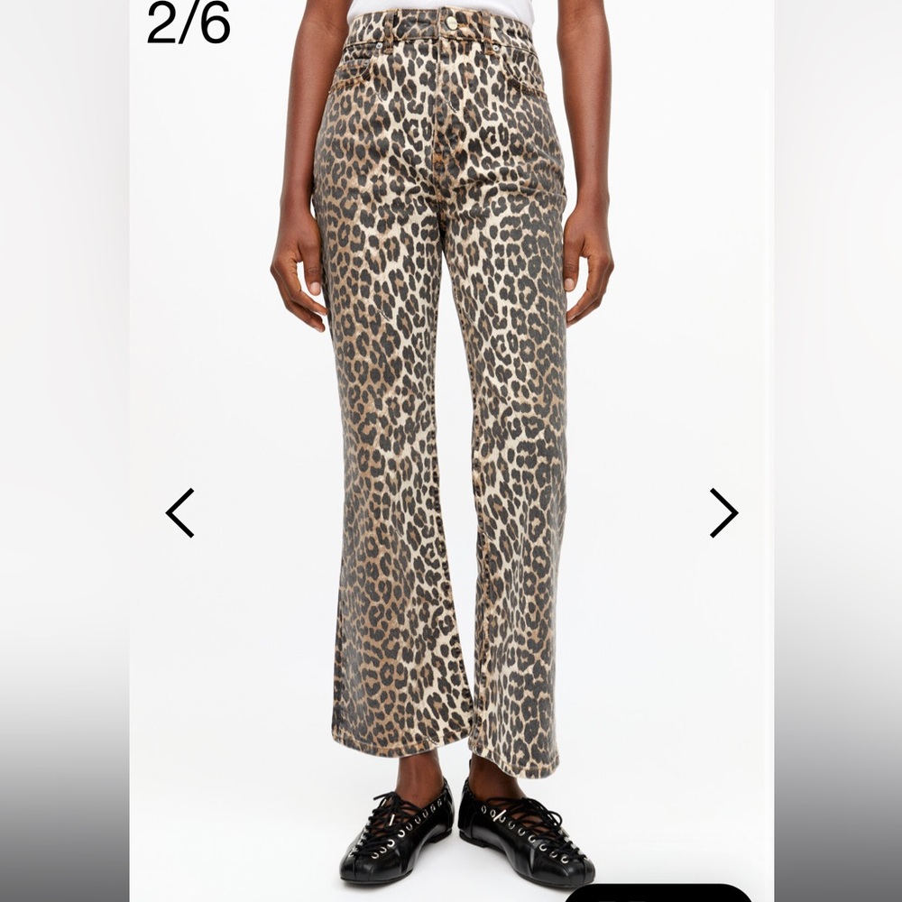GANNI Leopard Betzy Jeans